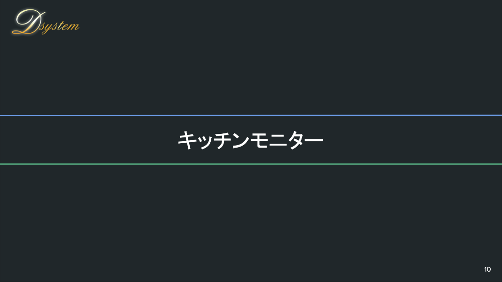 キッチンモニター（タイトル）